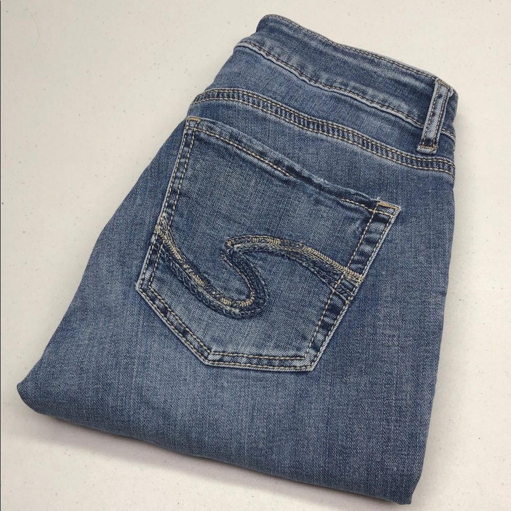 LIKE NEW VINTAGE SILVER SUKI CAPRI JEANS 27x24 ⭐️